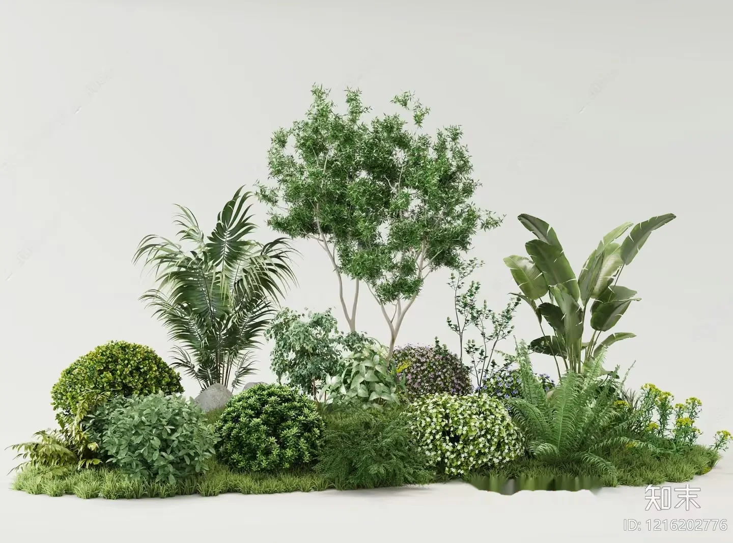 A Lush Green Garden 3D Model – 11621 – VRAY Render