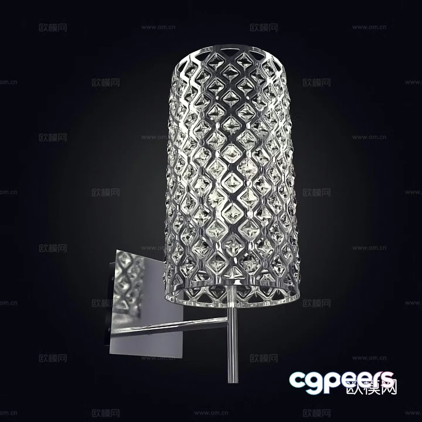 Modern wall lamp Crystal wall lamp Simple wall lamp 3d model