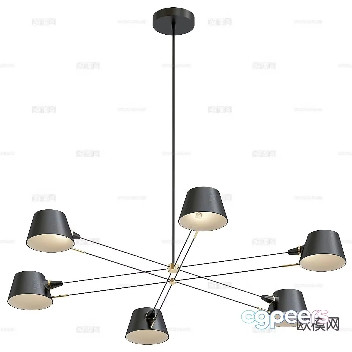 Creative chandelier hall chandelier 3d model