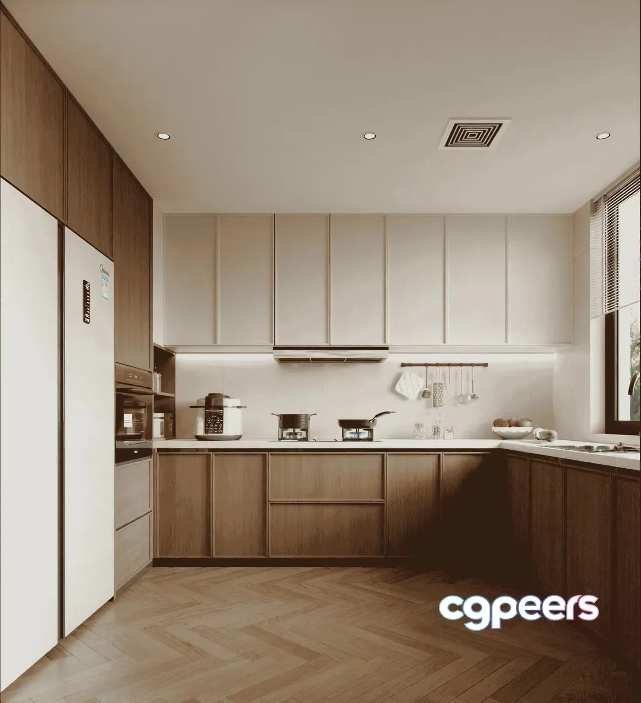 Modern Kitchen 3D Model – 10365 – VRAY Render