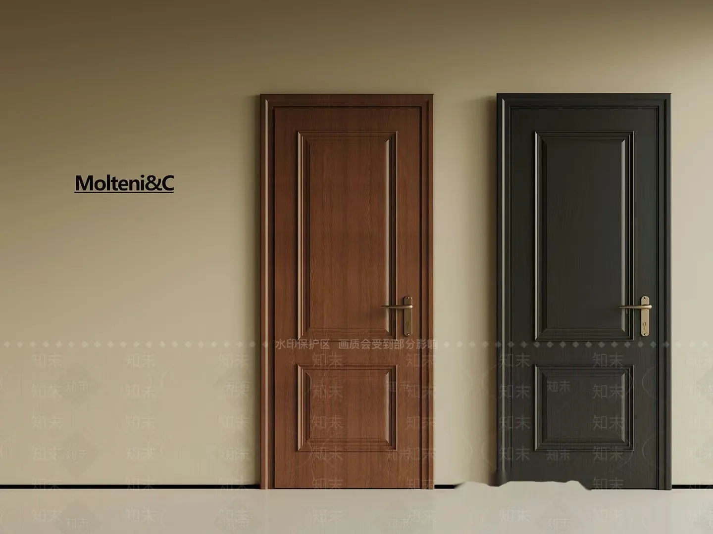 Two Doors 3D Model – 5189 – VRAY Render