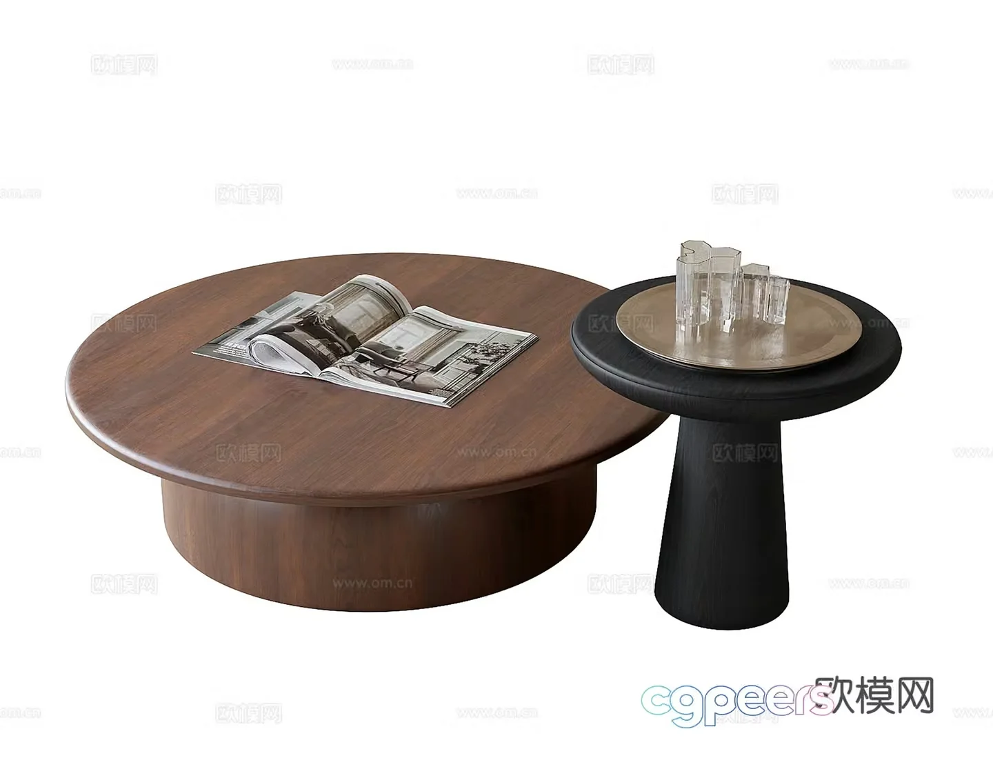 Modern coffee table mother and child coffee table 3d model