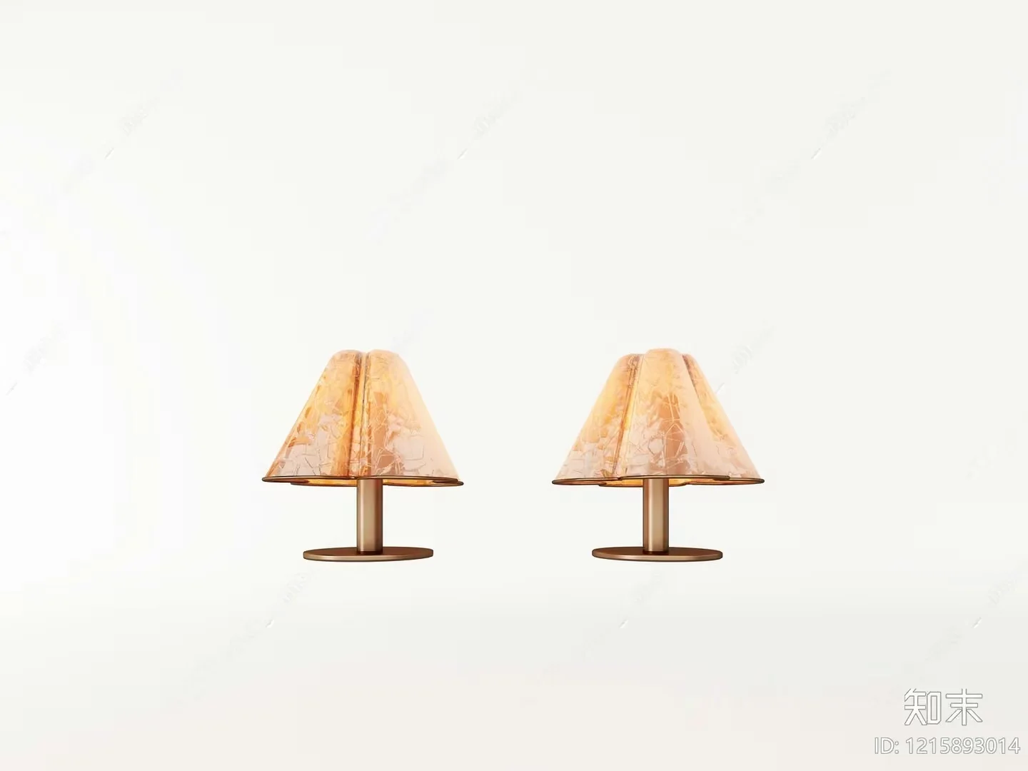 Gold Table Lamps 3D Model – 14288 – VRAY Render