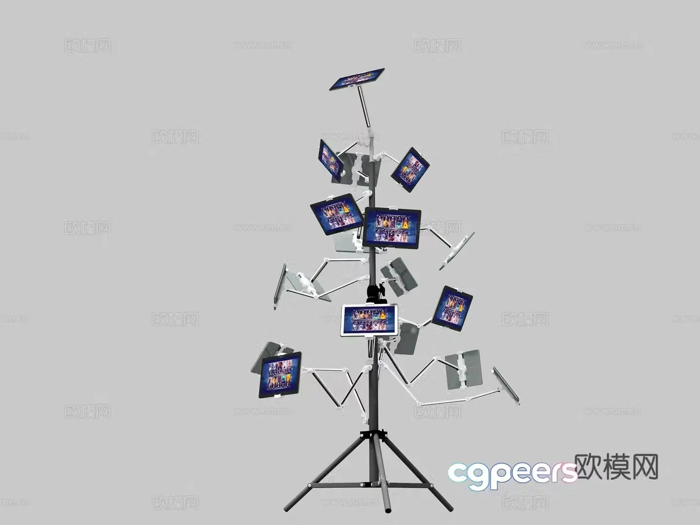 Tablet computer stand Computer stand Technology tree device Product art device 3D model