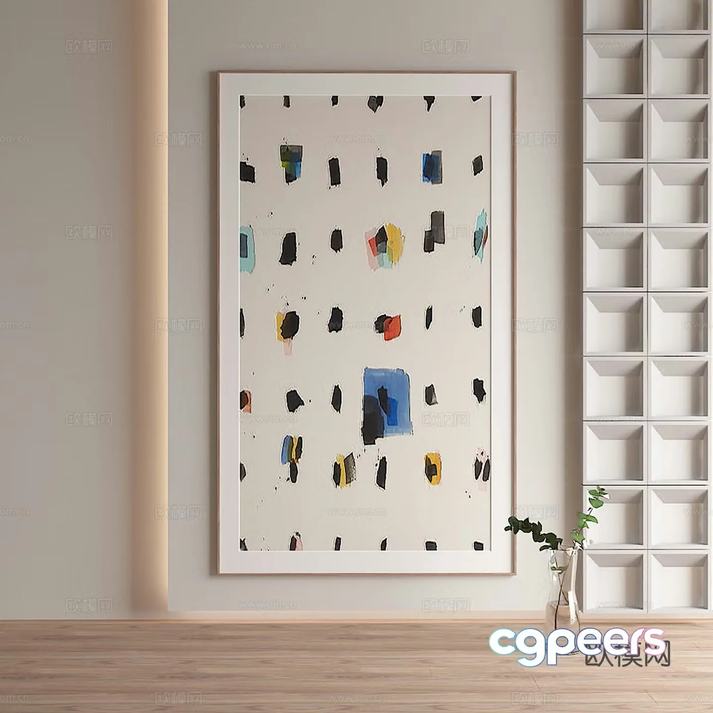 Nordic decorative painting 3d model