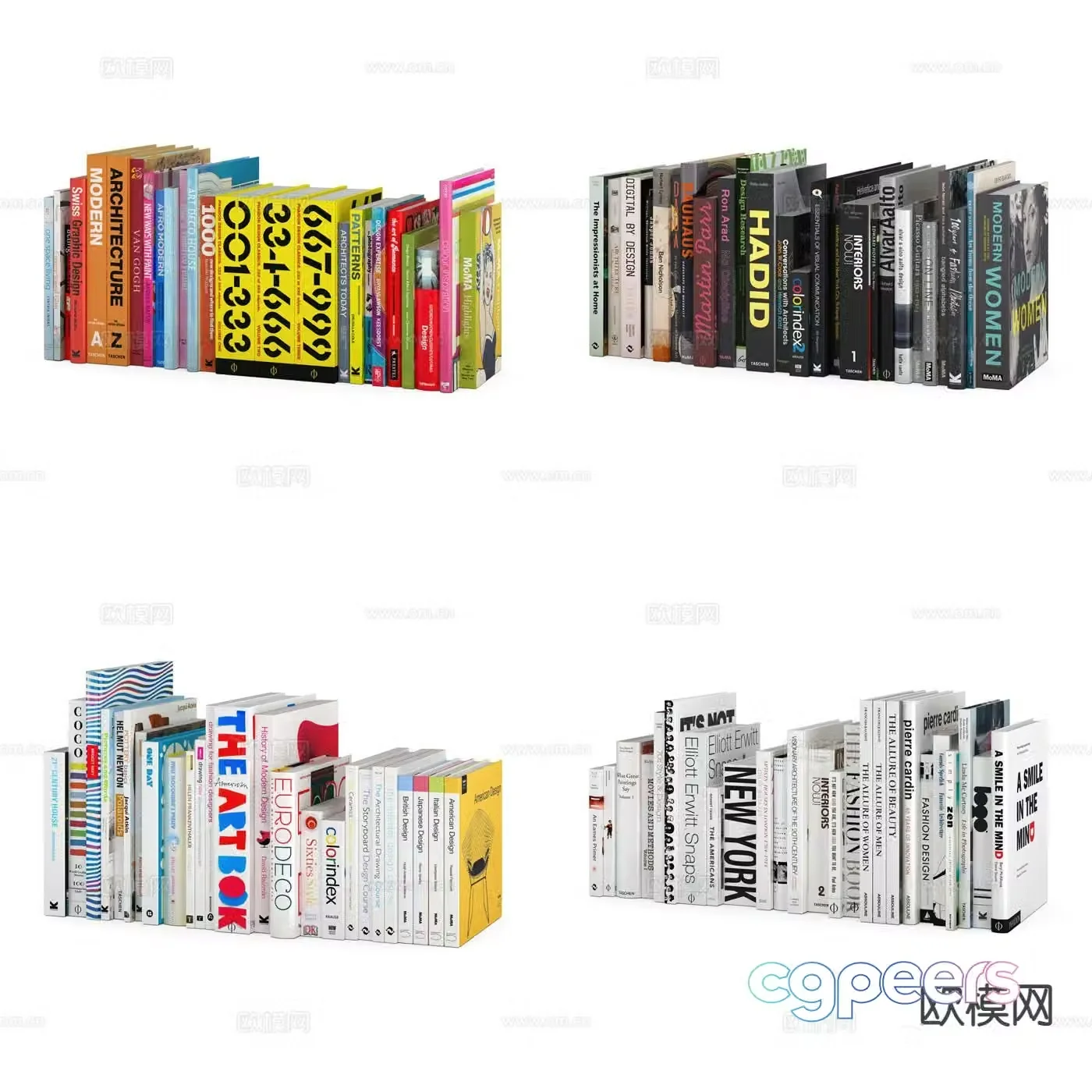 modern book book book 3d model