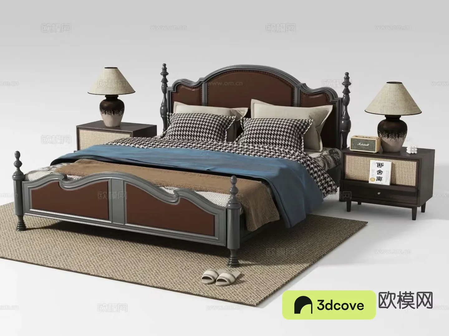 Medieval style double bed