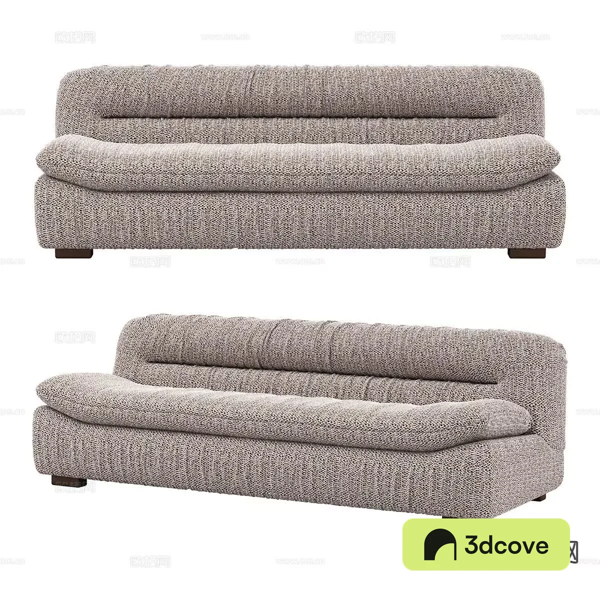 Gray Textured Couch