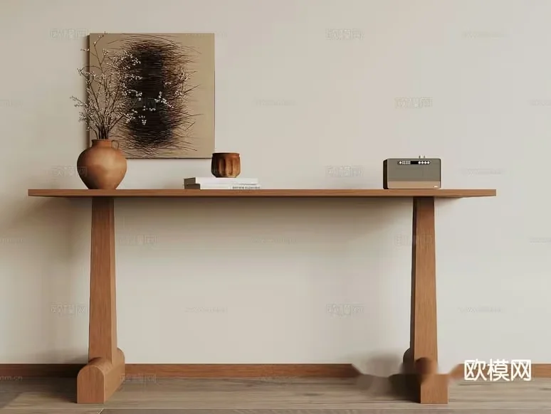Modern Wooden Console Table 3D Model – 13238 – VRAY Render