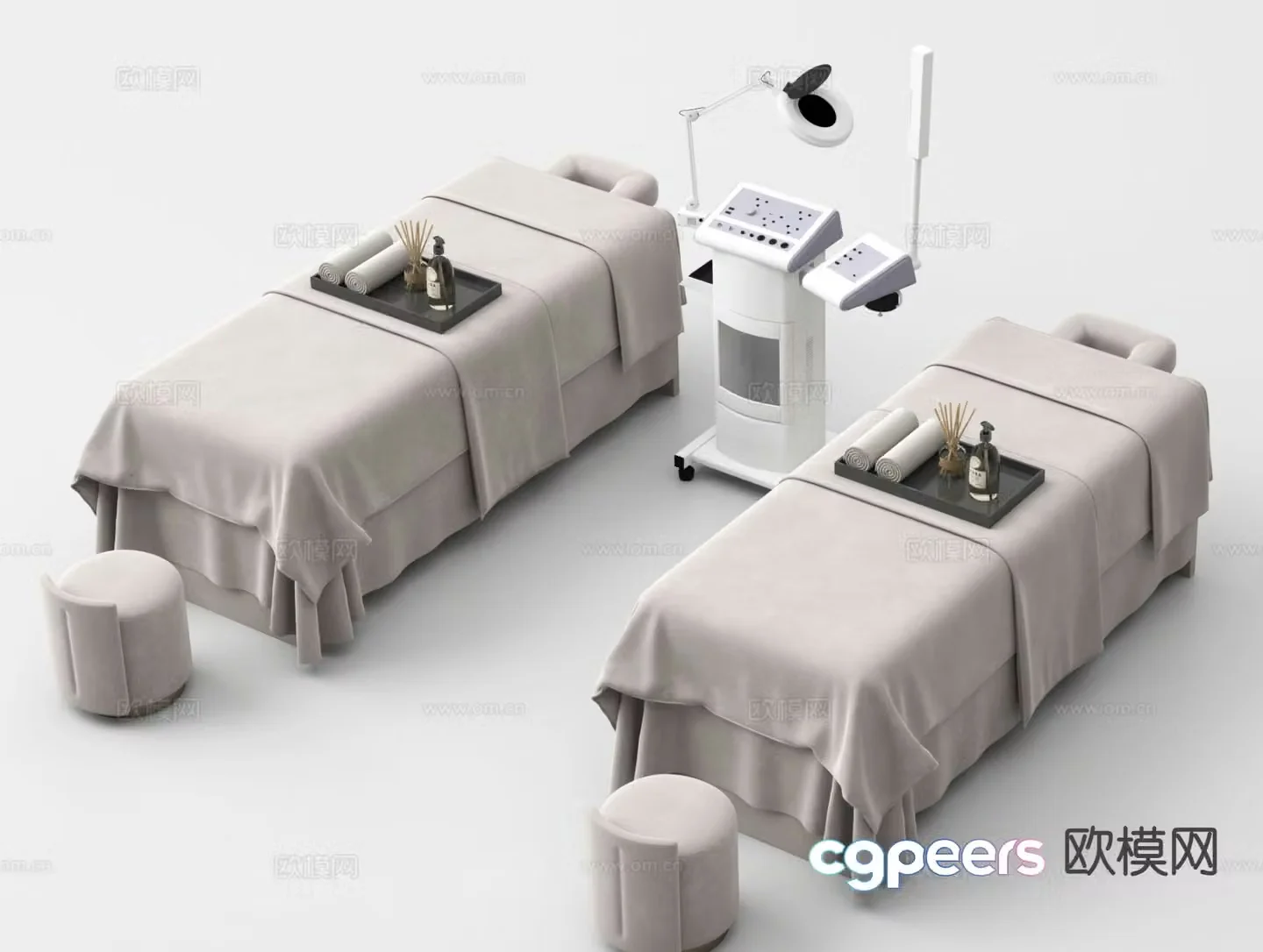 Modern massage bed beauty bed 3d model