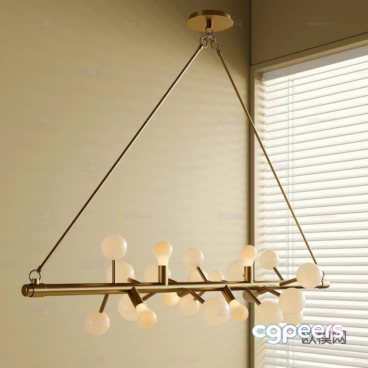 French chandeliers 3d model