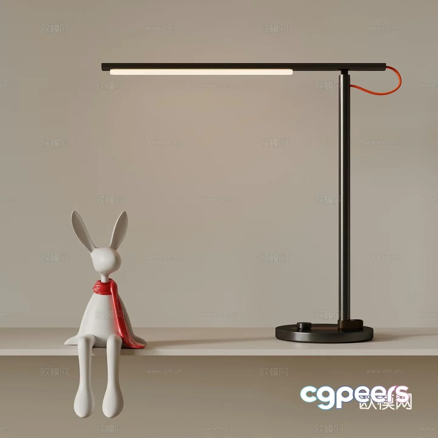 Modern desk lamp 3d model