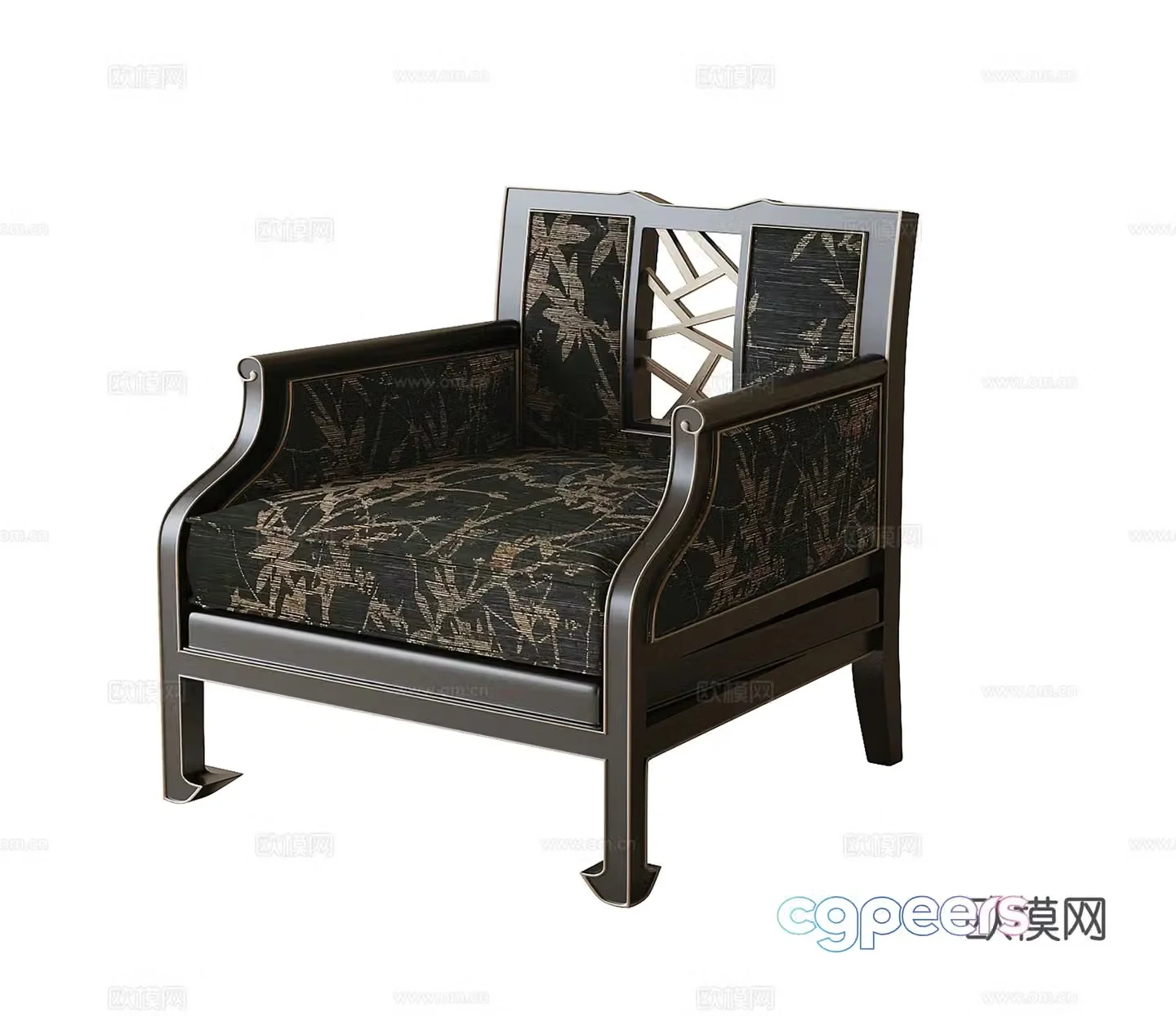 French armchair lounge chair 3d model