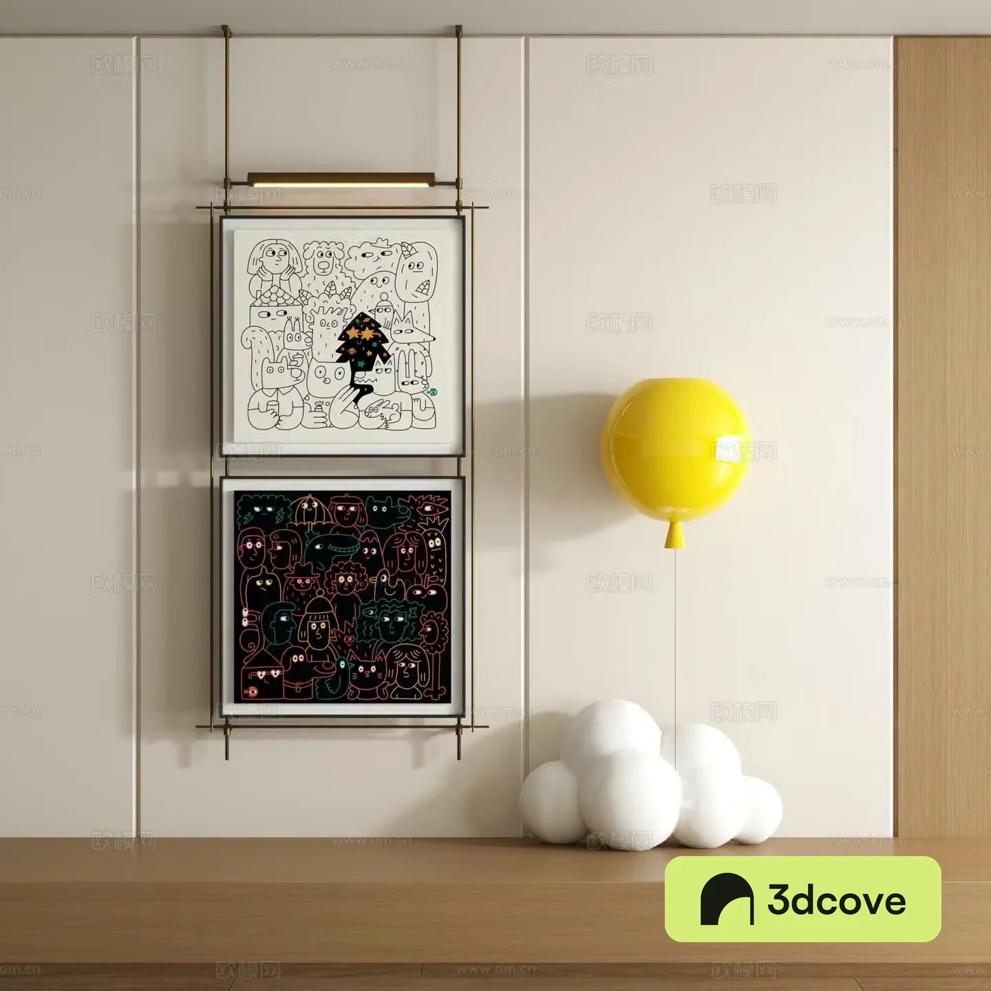 Modern graffiti decorative painting