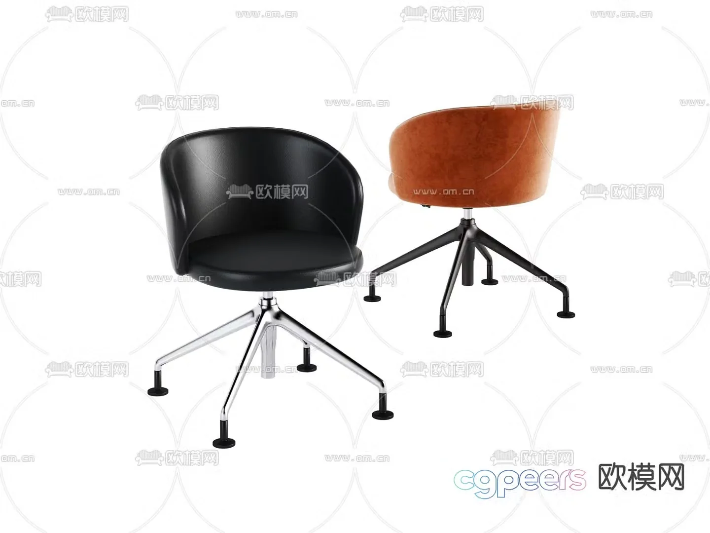 Modern office chair conference chair training chair 3d model