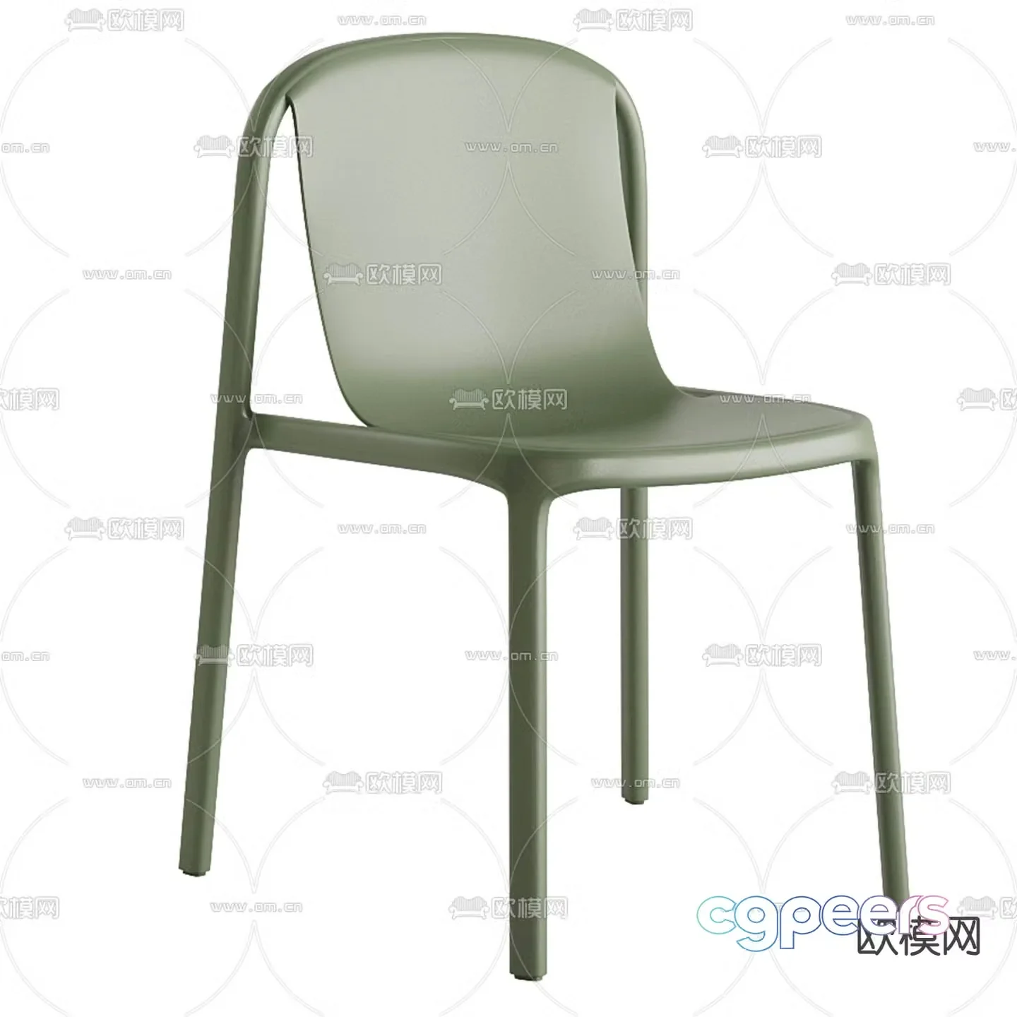 Modern dining chair single chair 3d model
