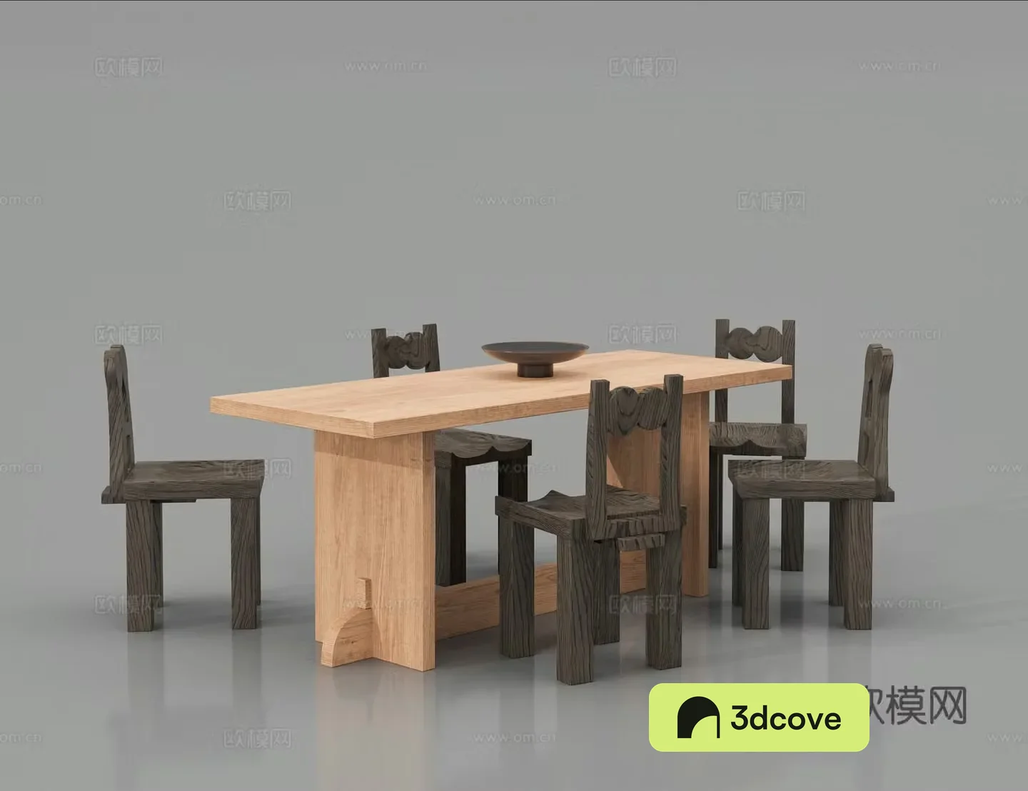 Medieval style dining table and chairs