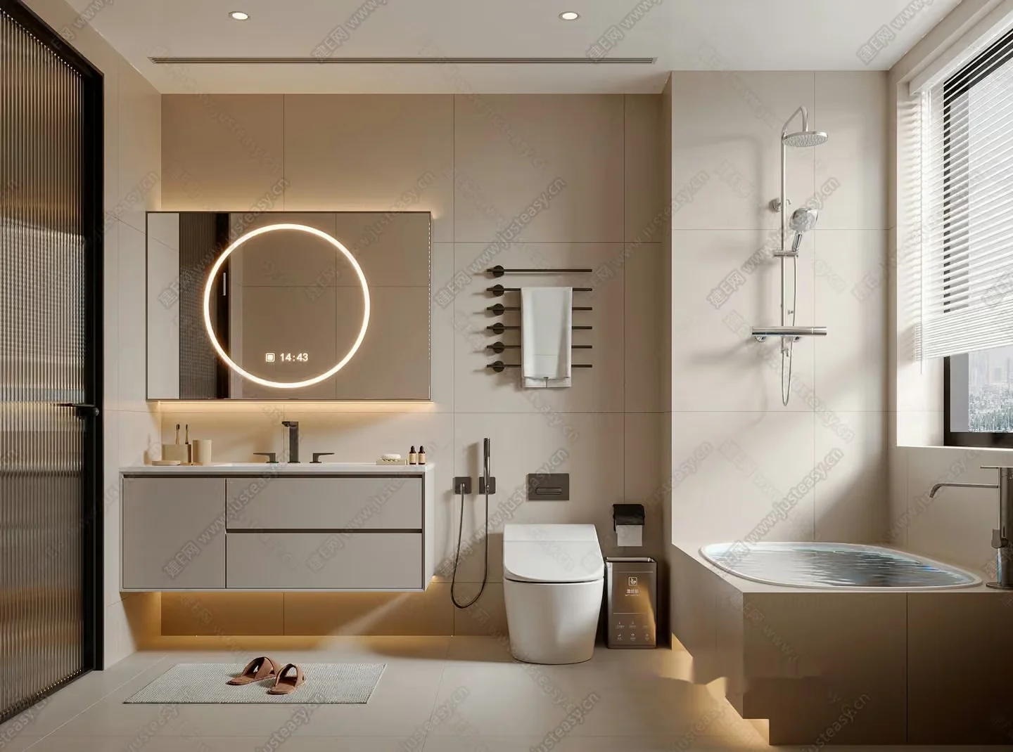 Modern Bathroom 3D Model – 19513 – VRAY Render