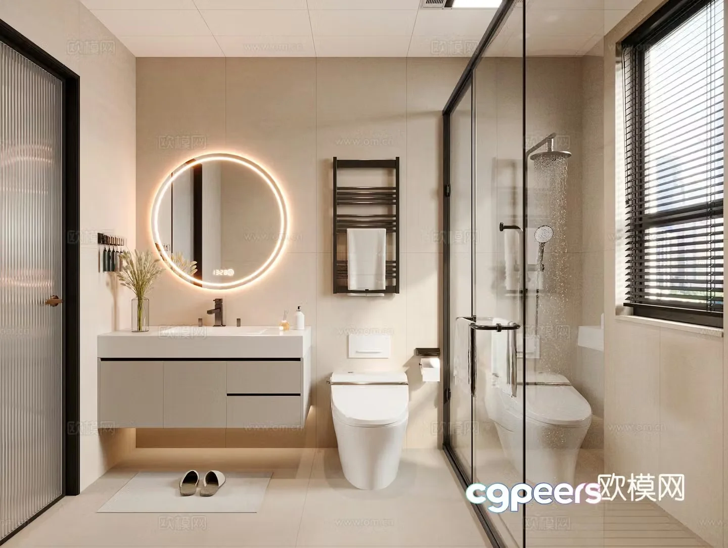 Modern bathroom bathroom 3d model