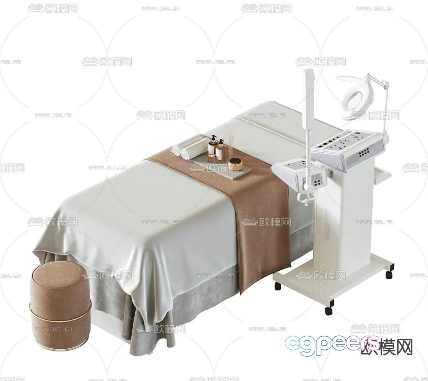 Massage bed beauty bed 3d model