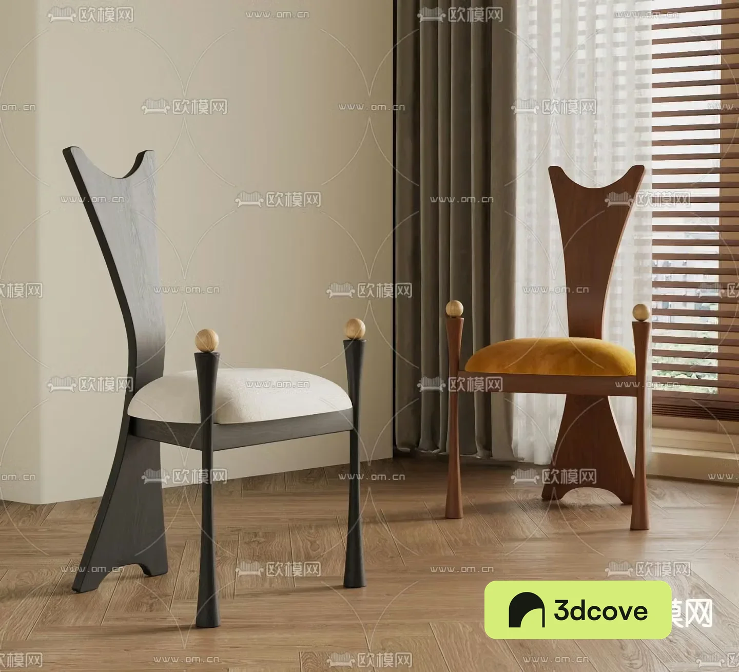 Medieval style chair dining chair