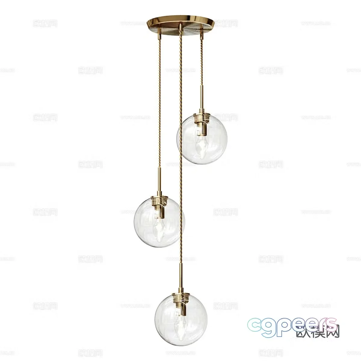New Chinese suction cup lamp Craft chandelier 3D model