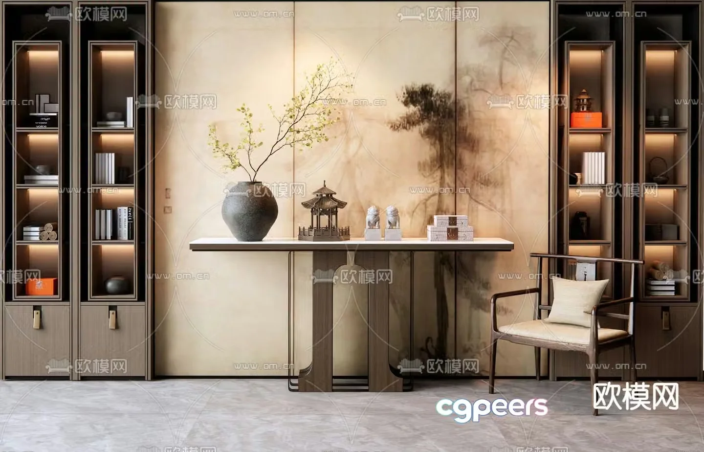 New Chinese-style Duanjingdai 3D model