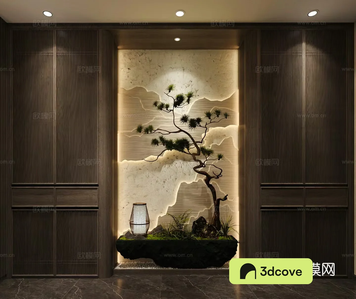 New Chinese style entrance end view