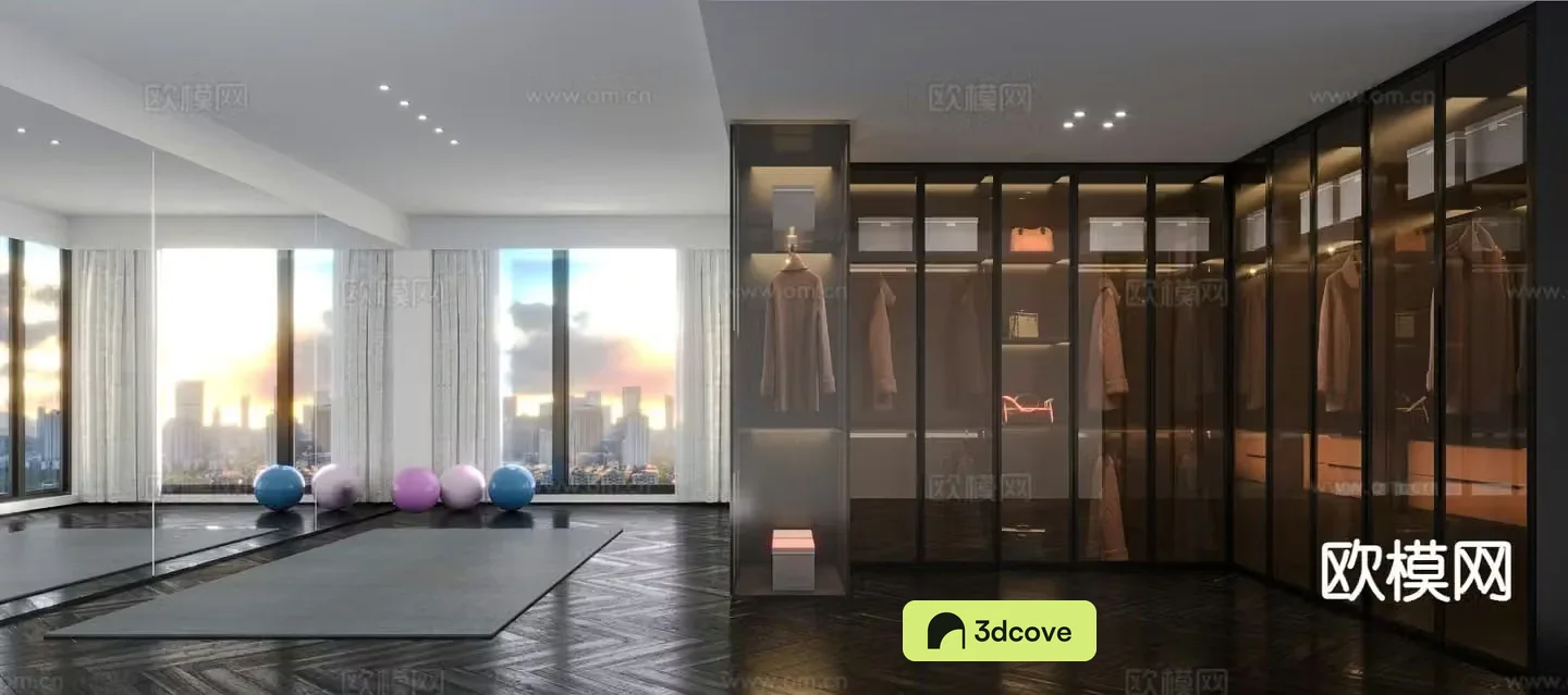 Home Yoga Room Cloakroom