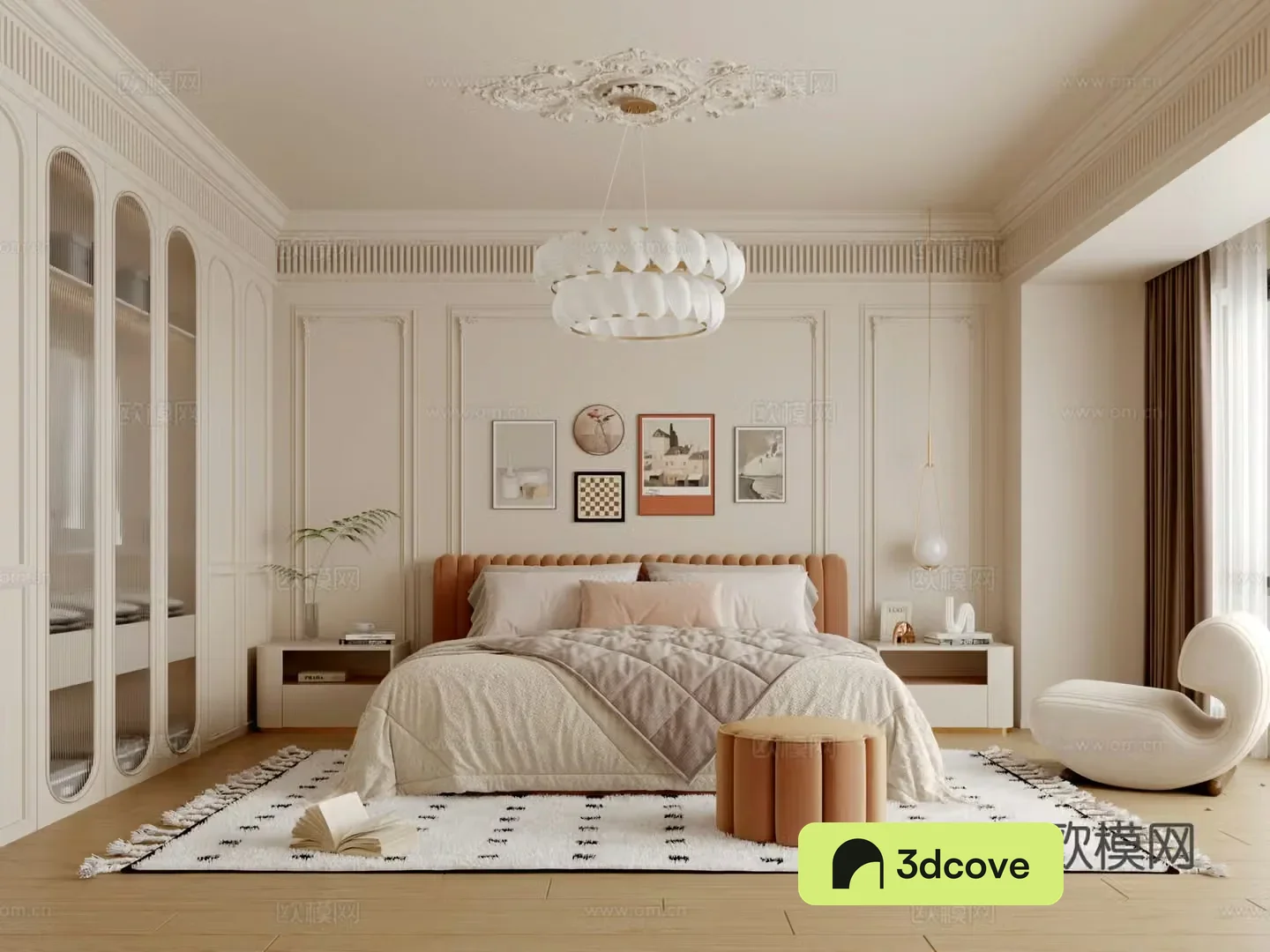 Simple European bedroom