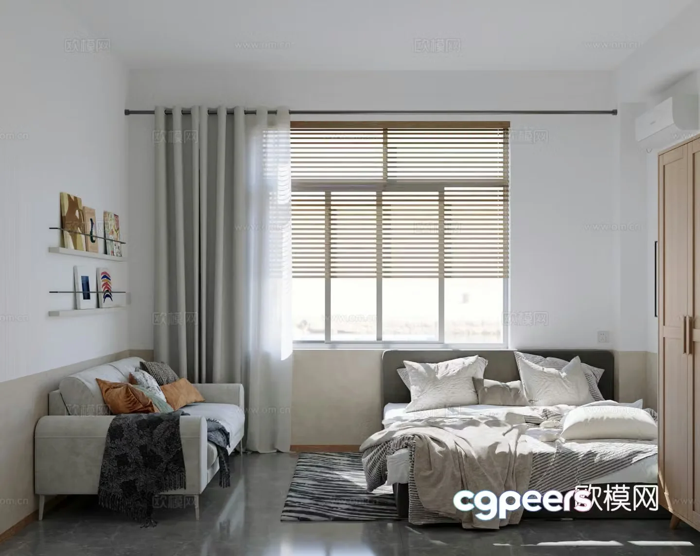 Modern bedroom 3d model