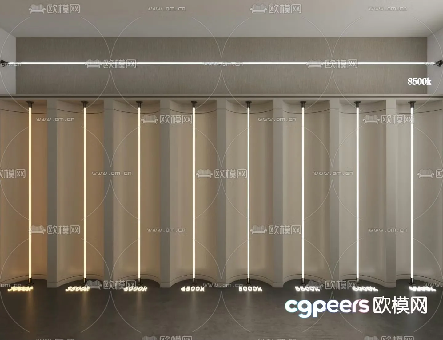 Skyline light wall light 3d model