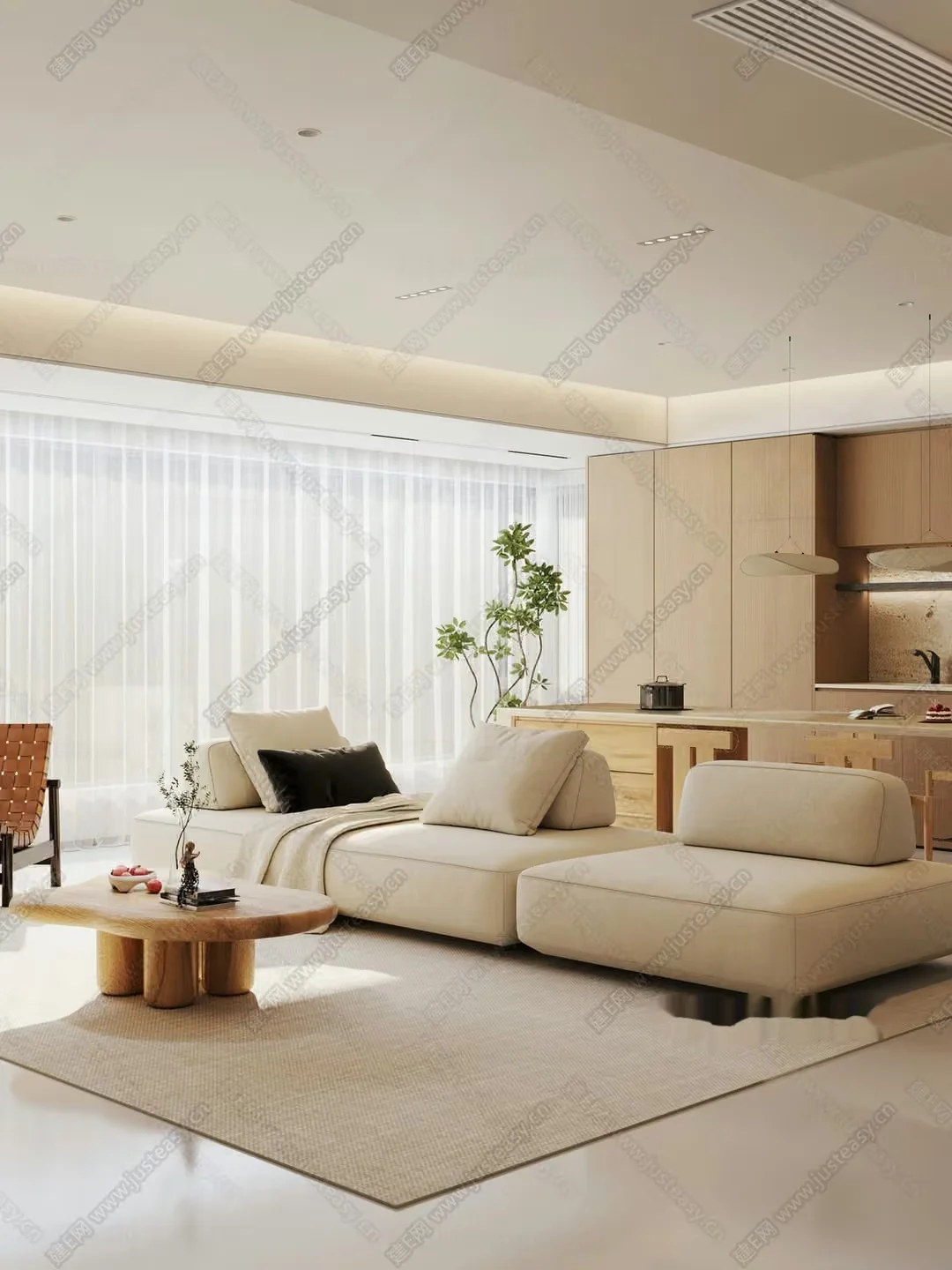 Modern Living Room 3D Model – 14012 – VRAY Render