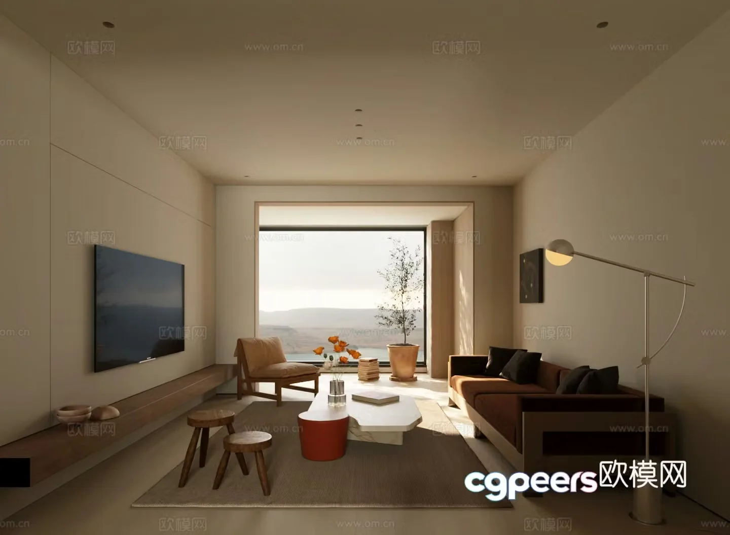 Wasabi Living Room 3D Model
