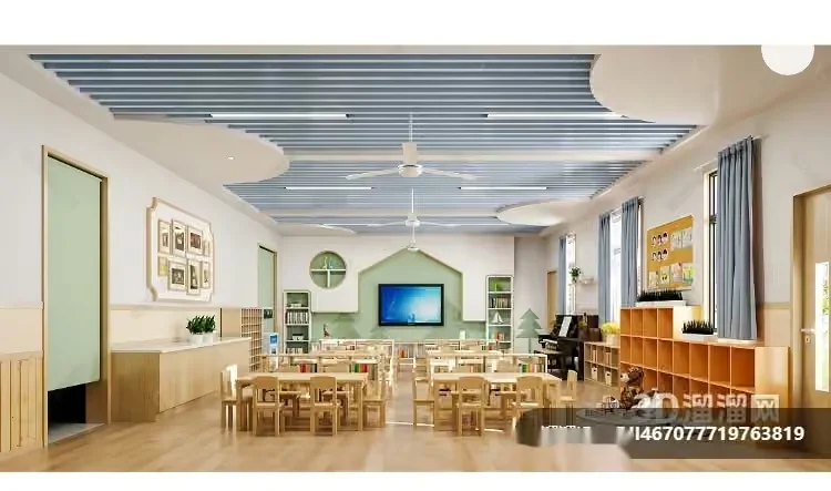 Modern Classroom 3D Model – 835 – VRAY Render