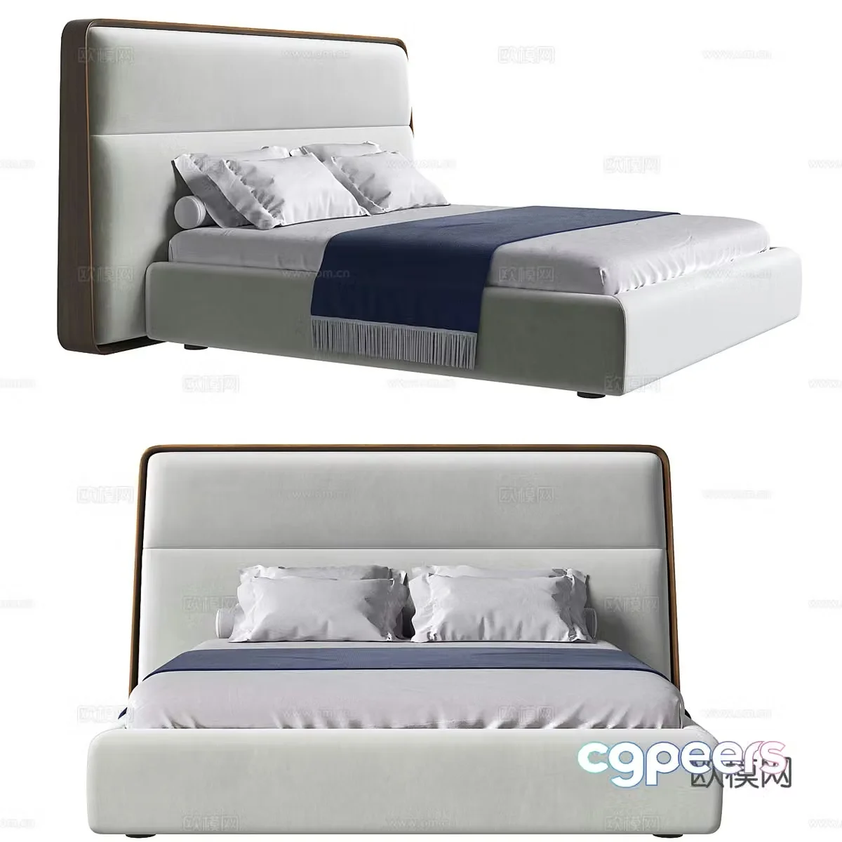 Double bed 3d model