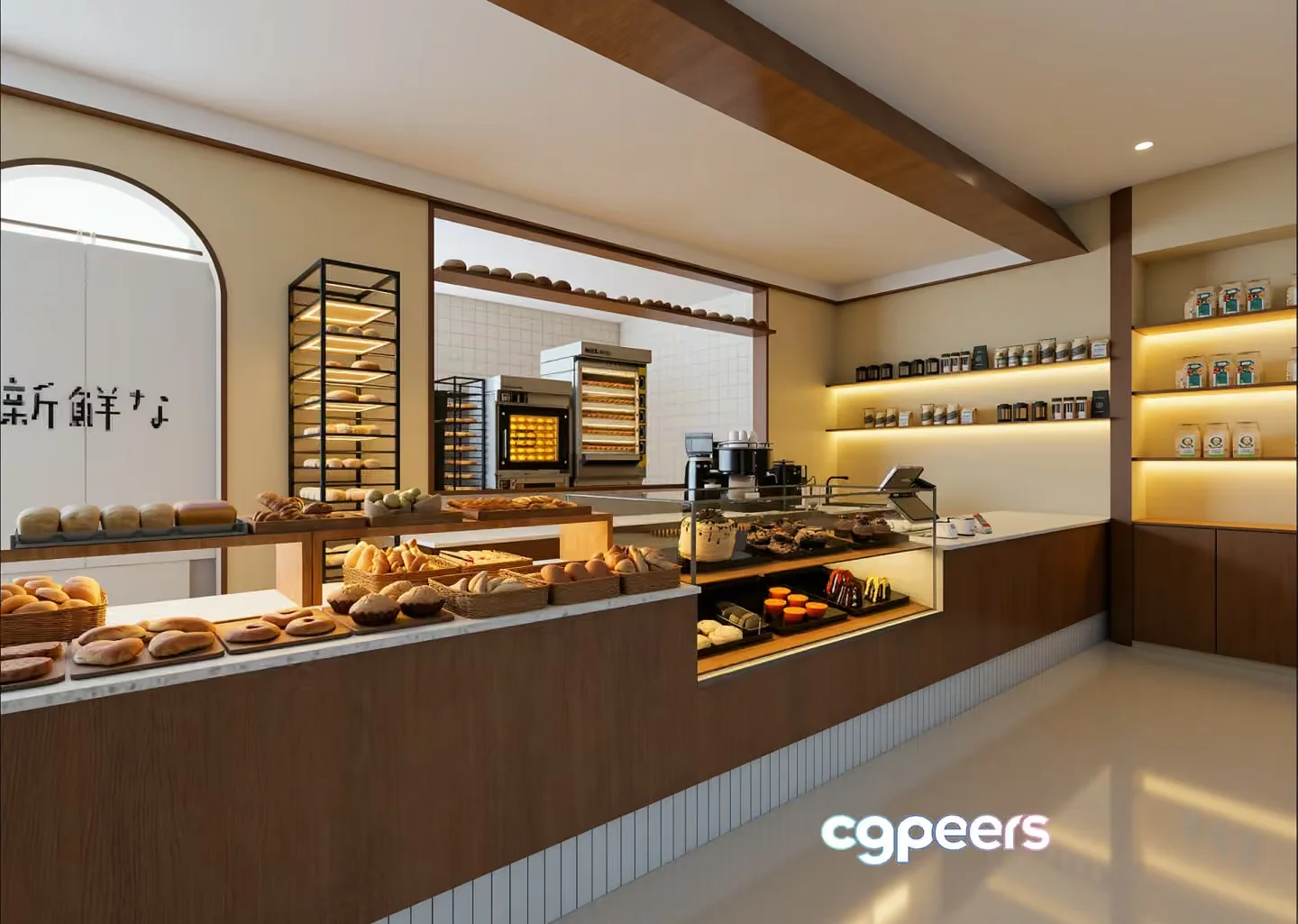 A Bakery Display 3D Model – 12814 – VRAY Render