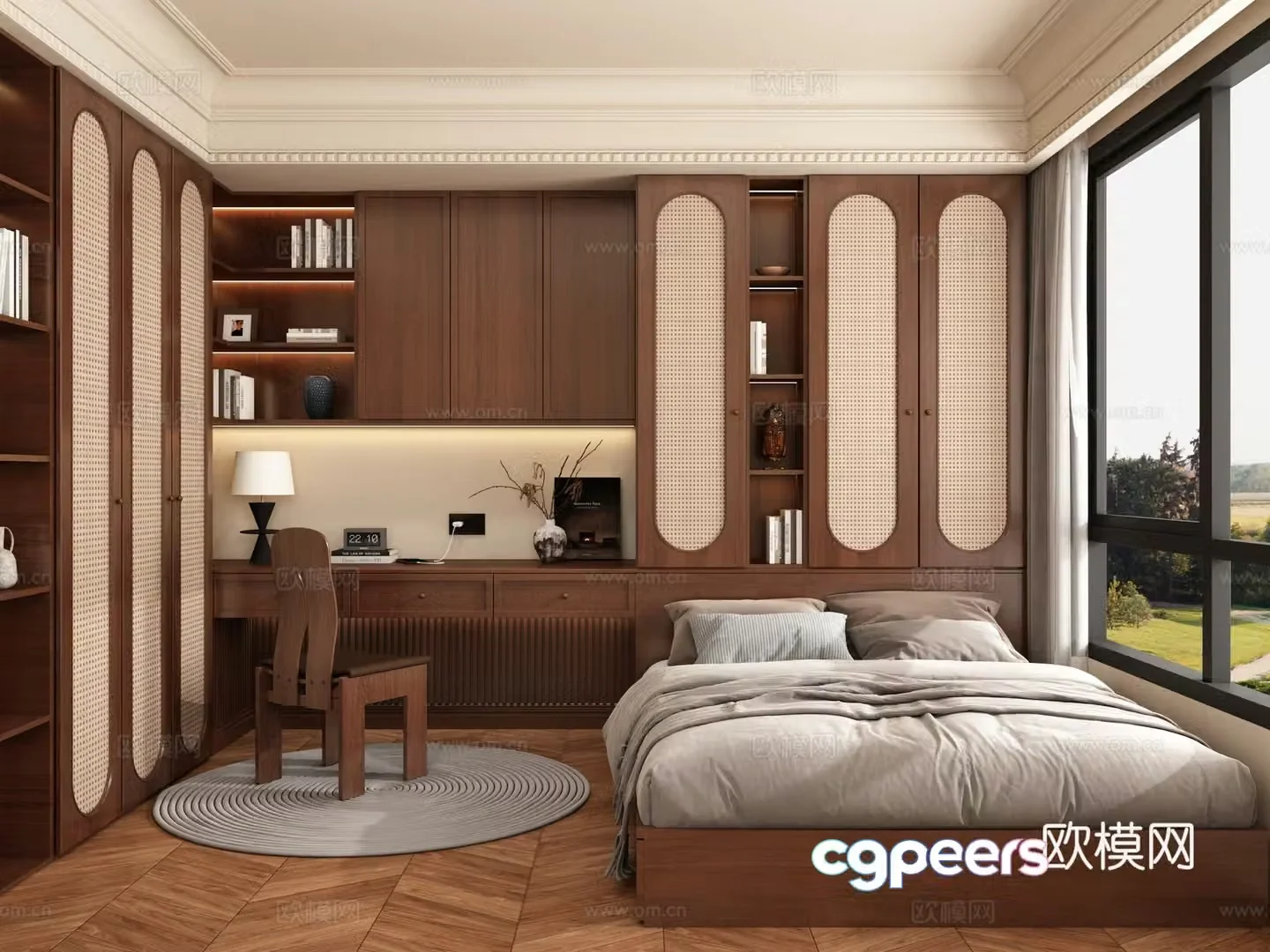 3d model of tatami bedroom and second bedroom