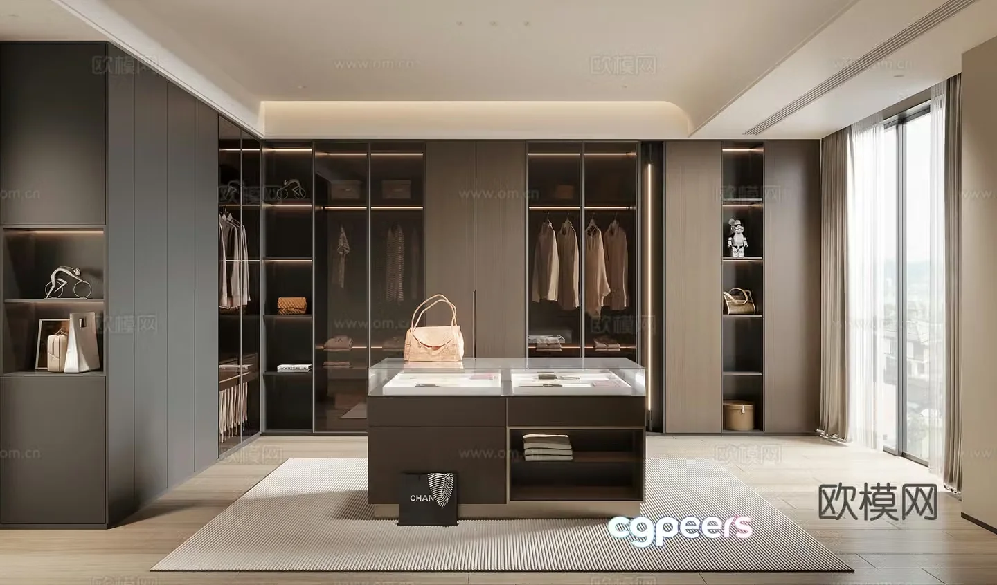 Modern cloakroom 3d model