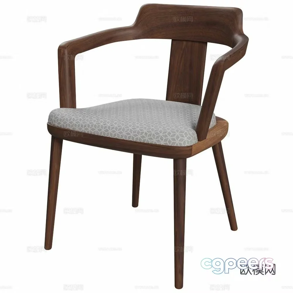 chair single chair dining chair 3d model
