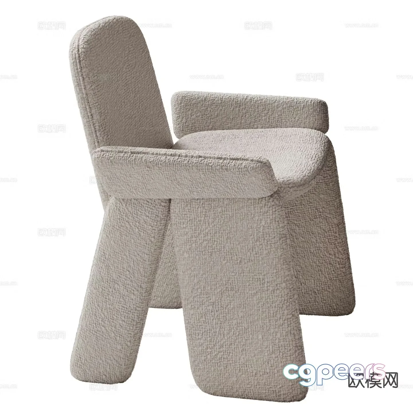 Modern chair dining chair leisure chair 3d model