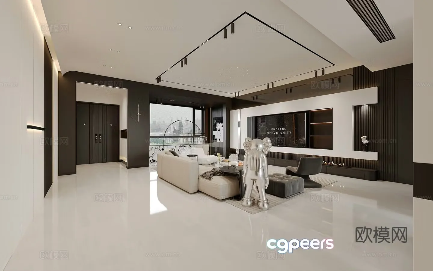 Modern style 3d model