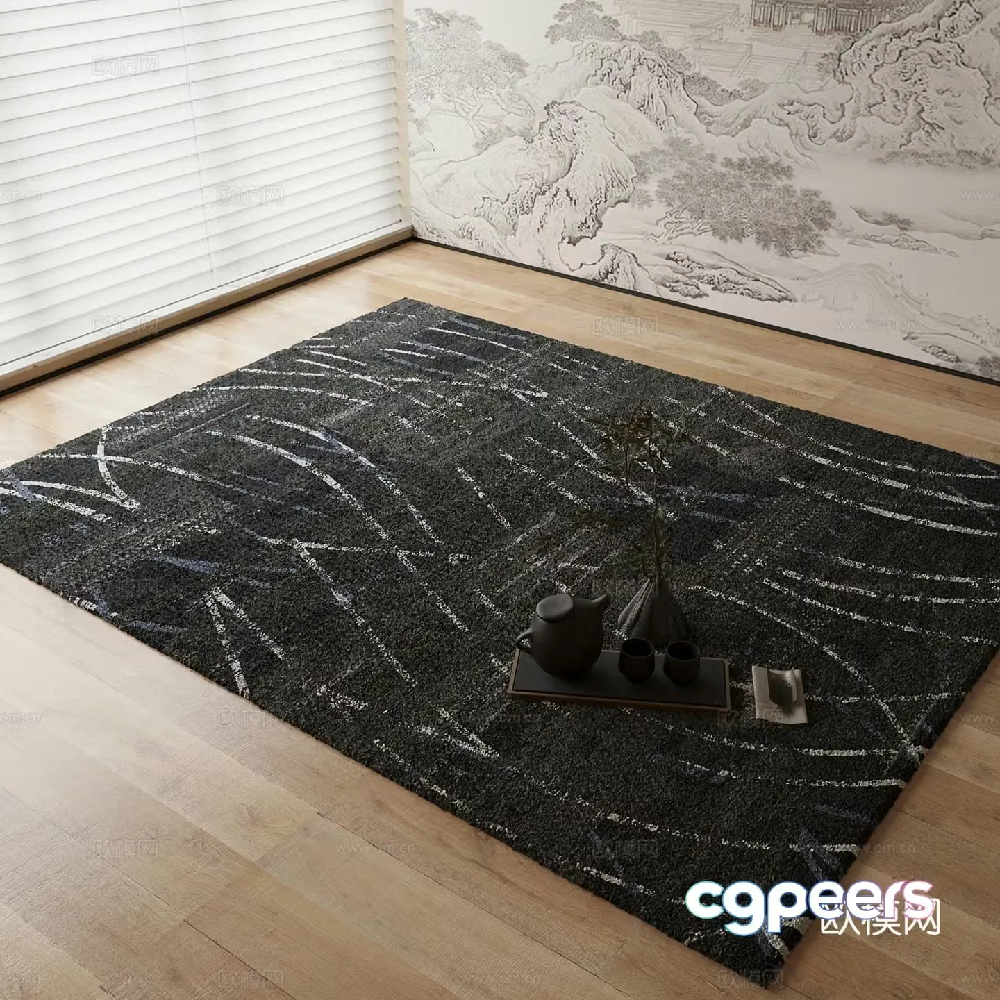 New Chinese carpet 3D model