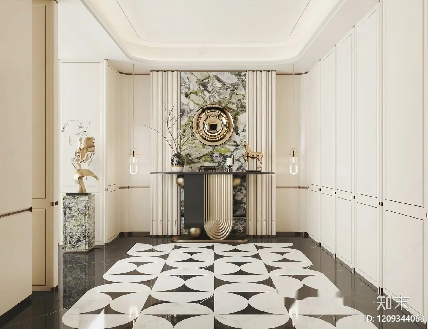 Modern Luxury Hallway 3D Model – 3573 – VRAY Render
