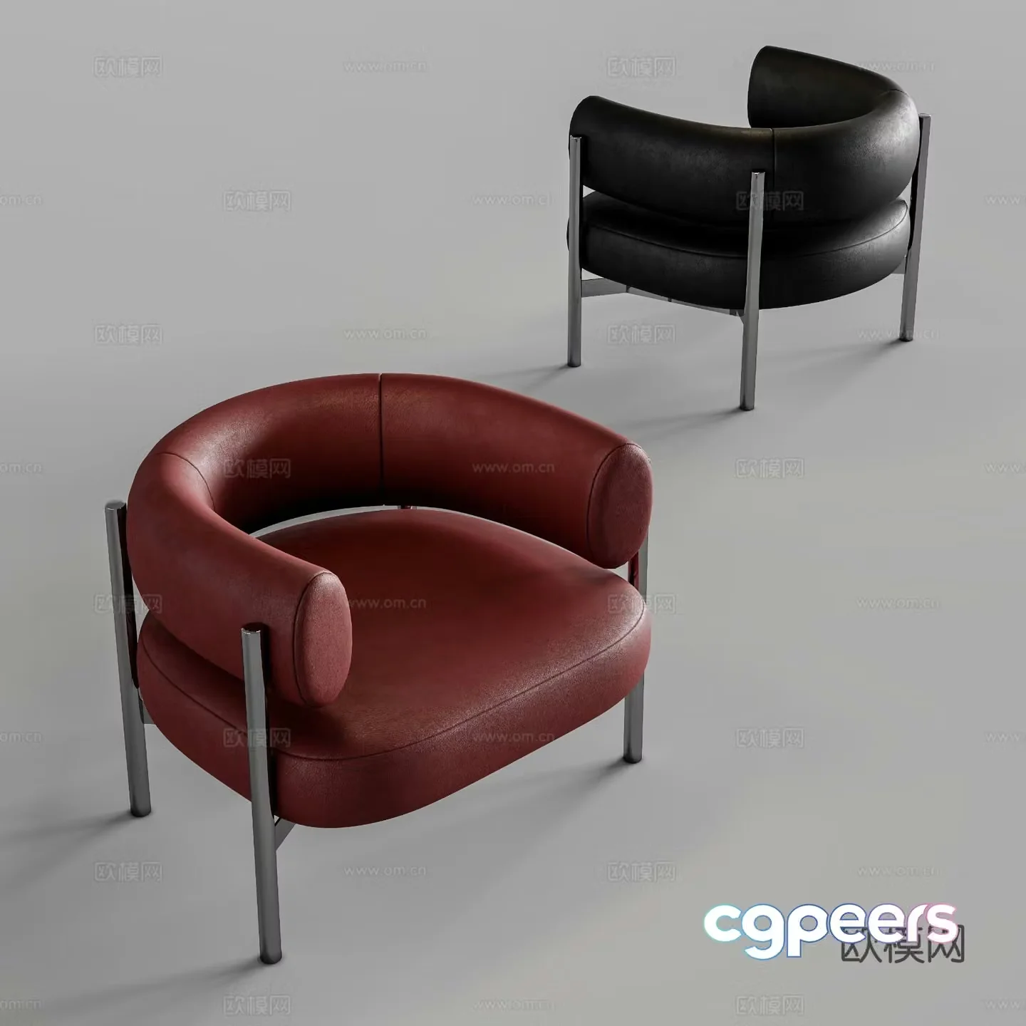 Modern sofa chair leisure chair 3d model
