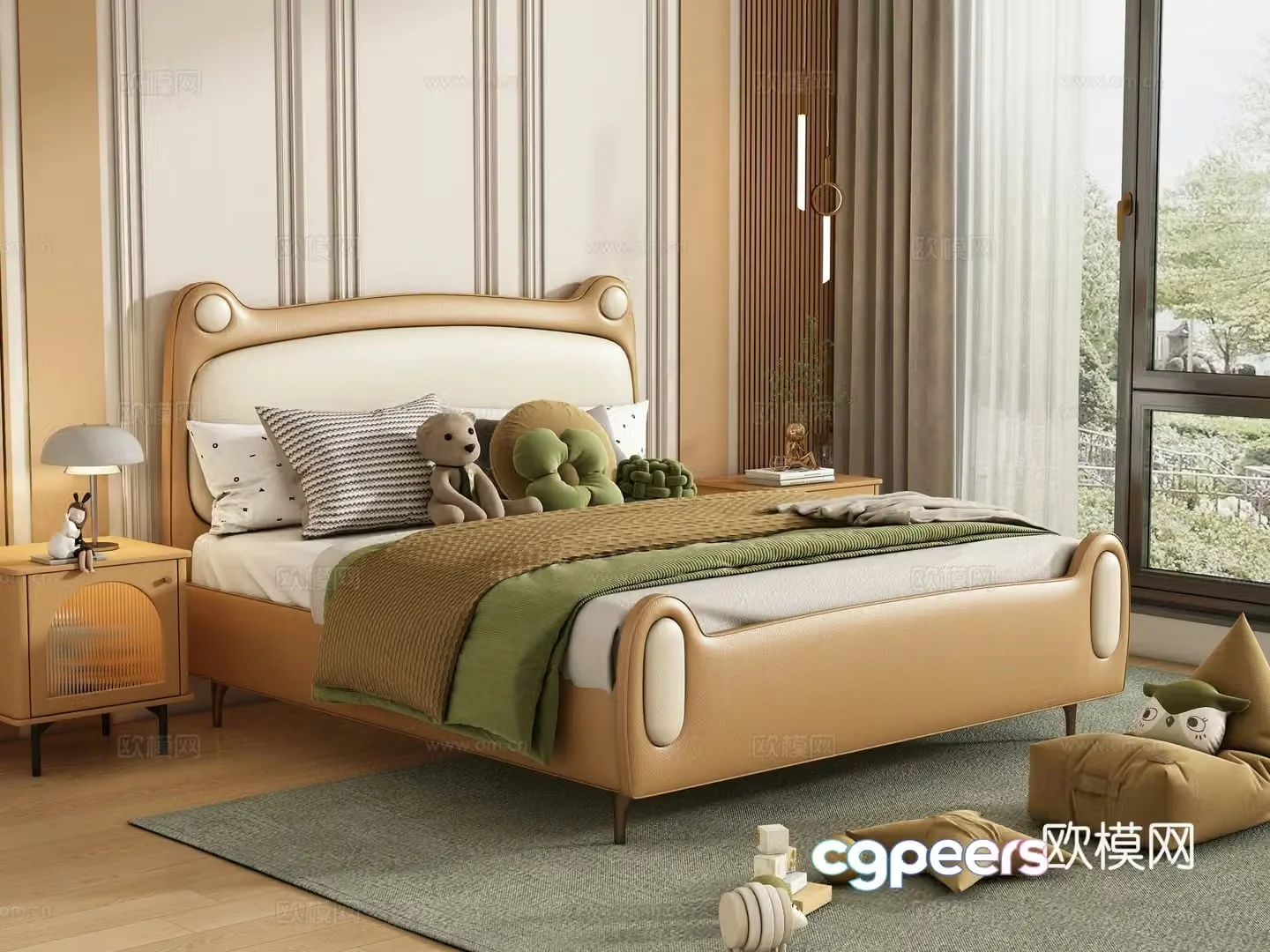 Modern children’s bed 3d model