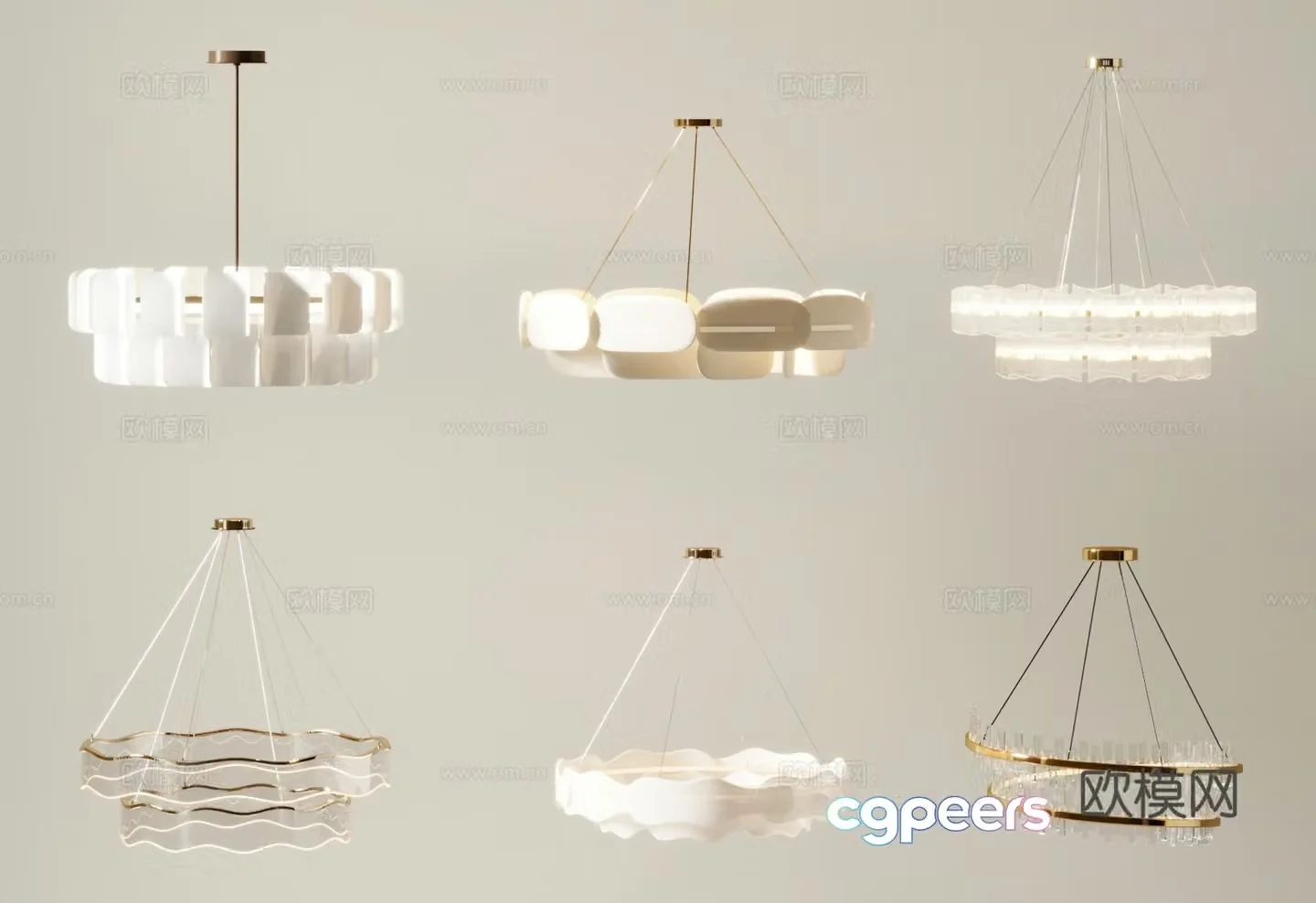 Modern Chandelier Decorative Light 3D Model