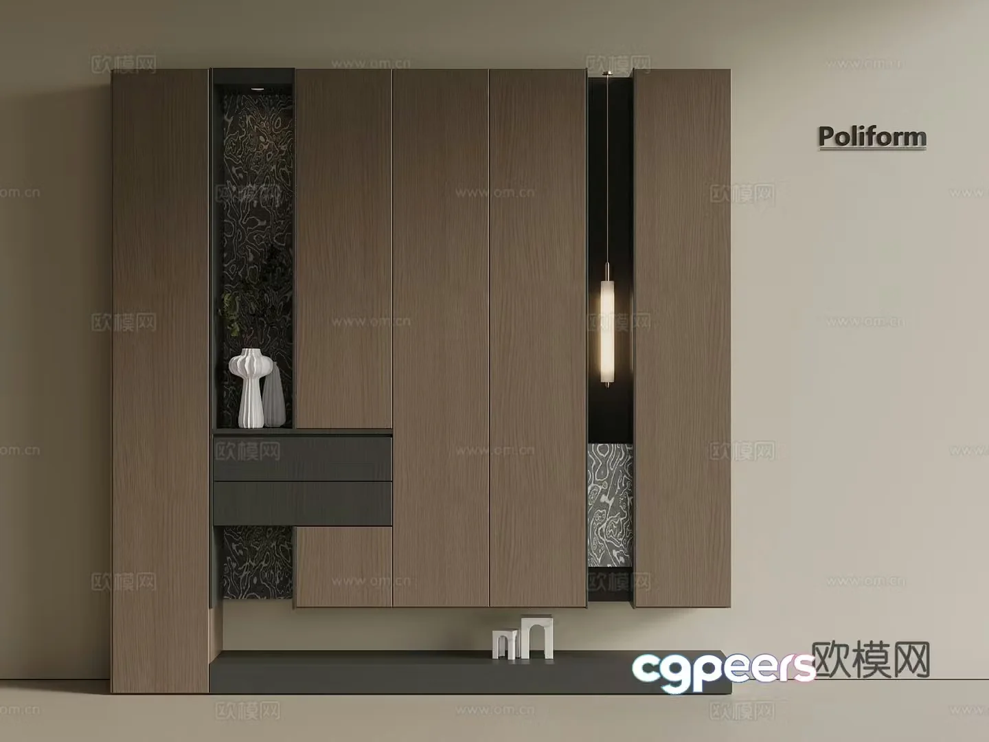 Italian light luxury shoe cabinet porch cabinet partition cabinet 3D model