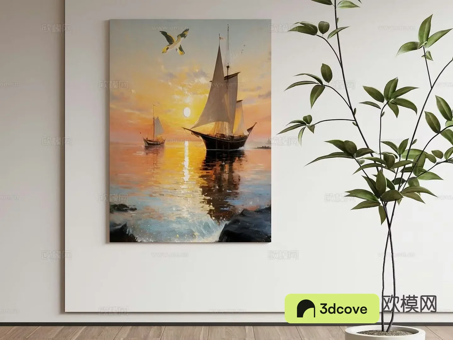 Modern landscape hanging painting decorative painting