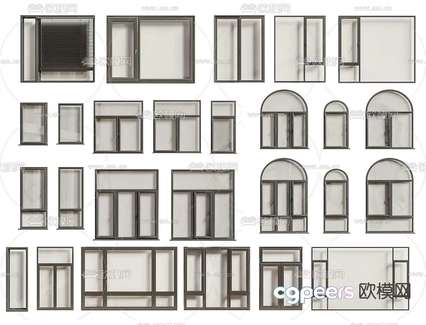 Window Floor to ceiling window Sliding window 3D model